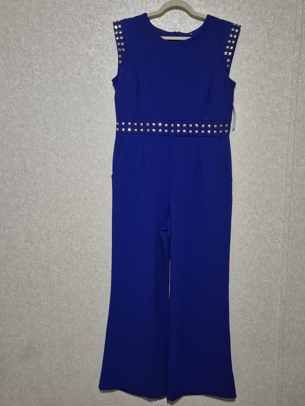 NWT Shelby & Palmer Royal Blue Sleeveless Studded Jumpsuit..Size:14
